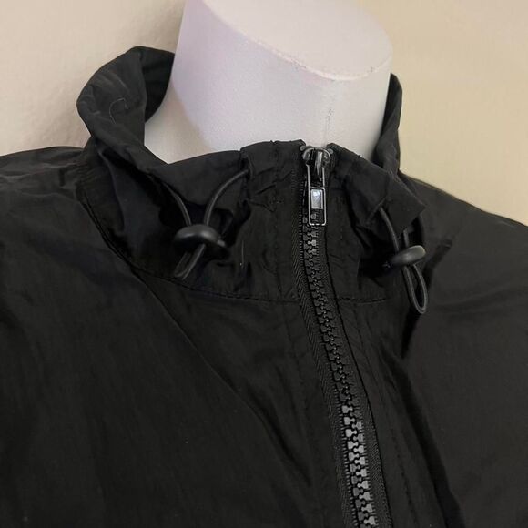 nylon NWT cropped track windbreaker jacket with a drawstring waist XXL - Picture 2 of 4
